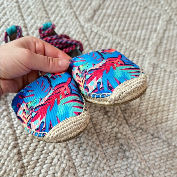 Sam Edelman Circus Lace up Lenora Espadrille Flats turquoise base color size 8 - Picture 2 of 8